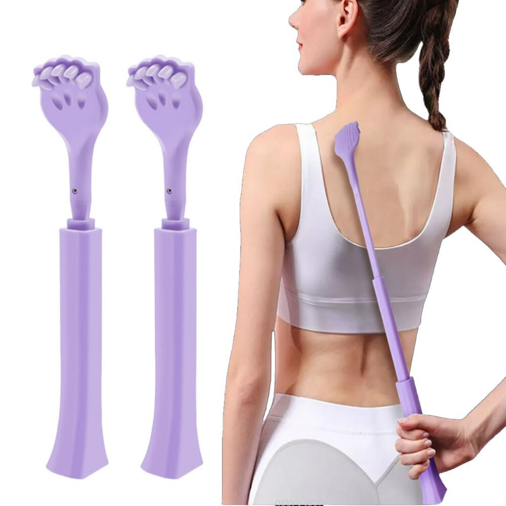 2pcs Telescopic Back Scratcher with Adjustable Length and Ergonomic Claw for Itchy Relief