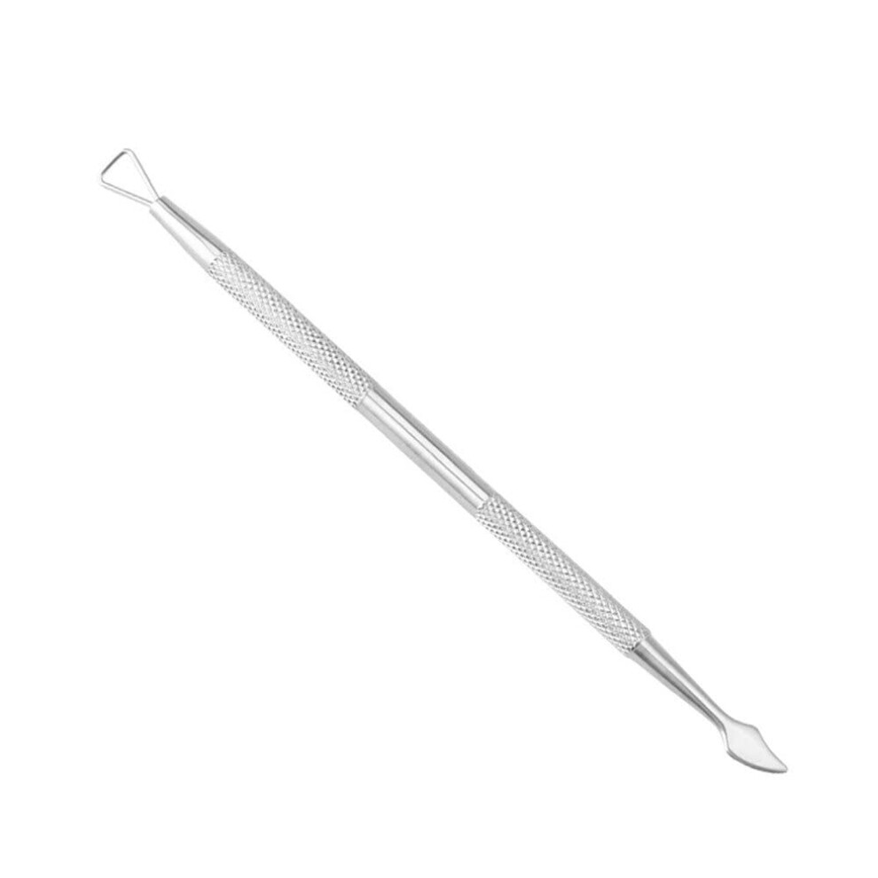 Nail Cuticle Pusher and Gel Polish Remover DualEnded Stainless Steel Ergonomic Grip Tool