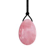 Natural Jade and Rose Quartz Yoni Egg Set for Kegel Exercise and Pelvic Floor Strengthening 45x30mm