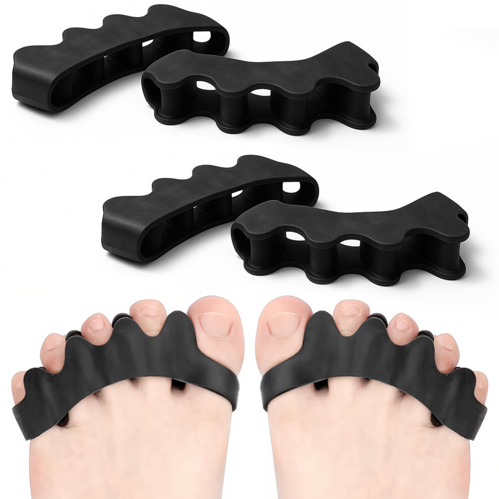 Toe Separators for Foot Pain Relief, Bunion Corrector and Toe Spacers for Natural Toe Alignment, 2PCS