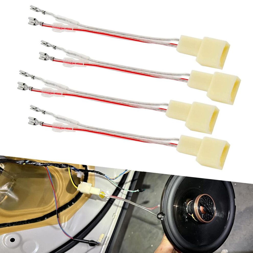 4 Pcs Car Stereo Wiring Harness Adapter For Mitsubishi Subaru, Dual Speaker Plug And Play Connector 9092120532920