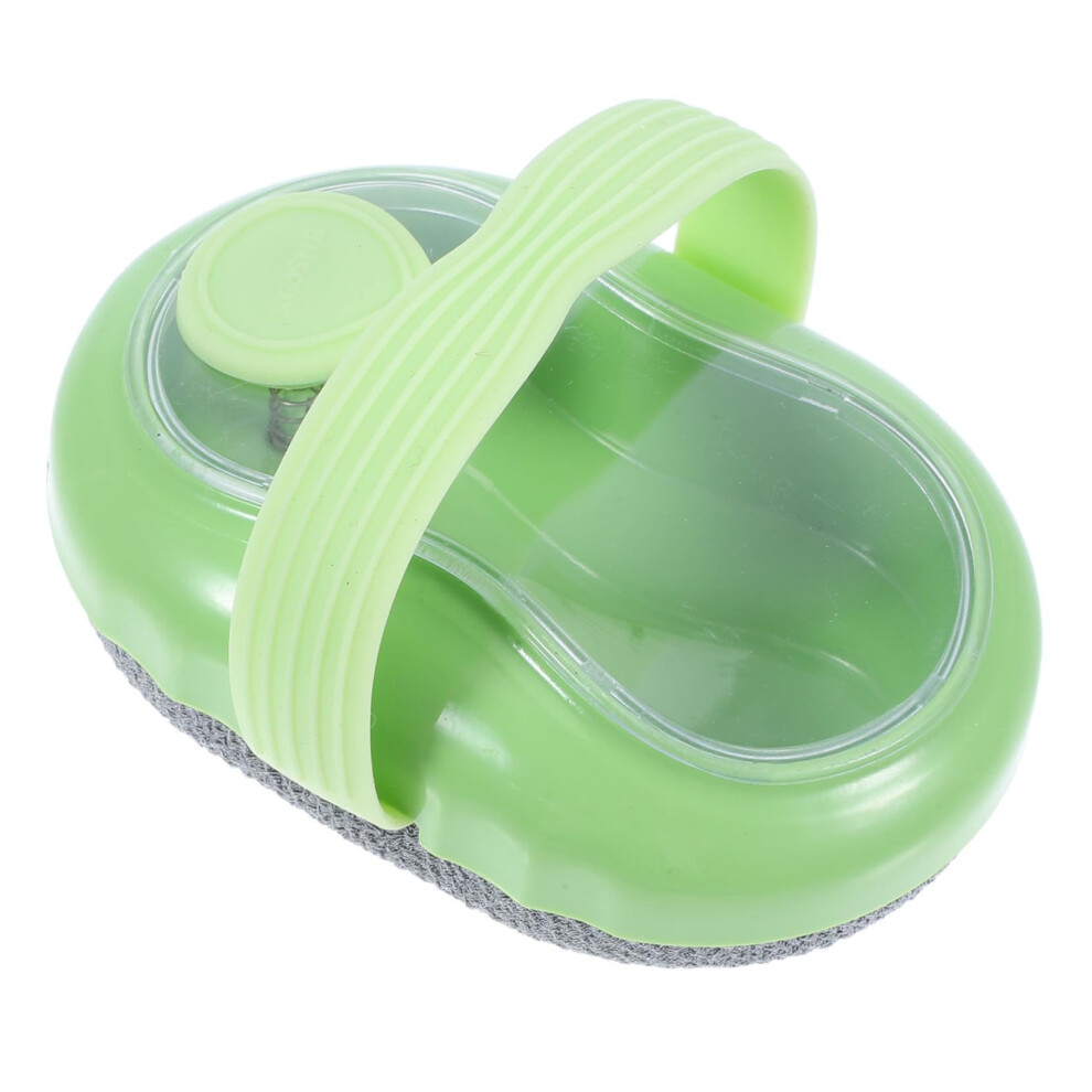 Light/Green Silicone Bath Brush With Shampoo Dispenser, Exfoliating Shower Scrubber For Body And Scalp Massage