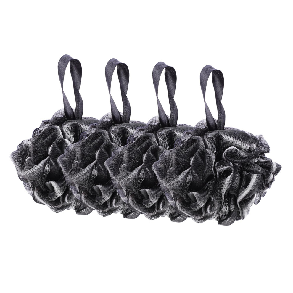 4pcs Bamboo Charcoal Bath Sponge Set â Soft Exfoliating Shower Loofah for Deep Cleansing
