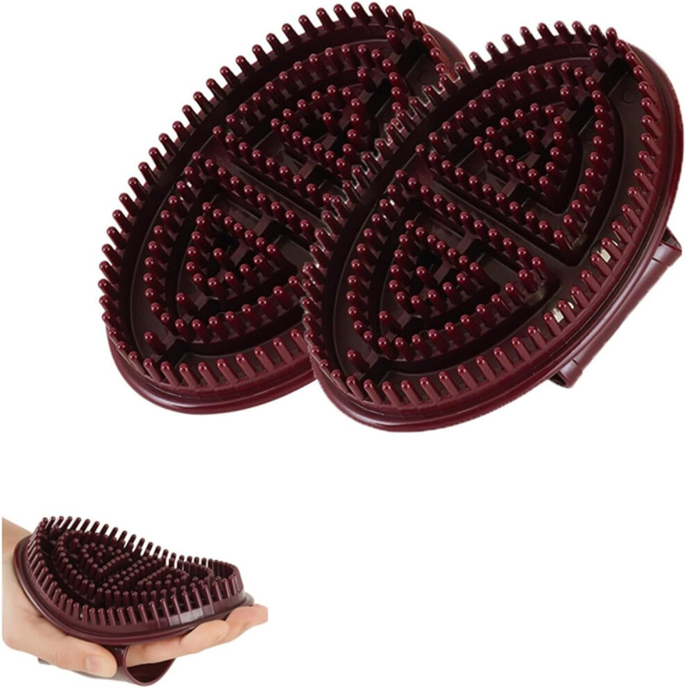 Silicone Meridian Body Massage Brush Set 2pcs with Deep Tissue Stimulation and Relaxation
