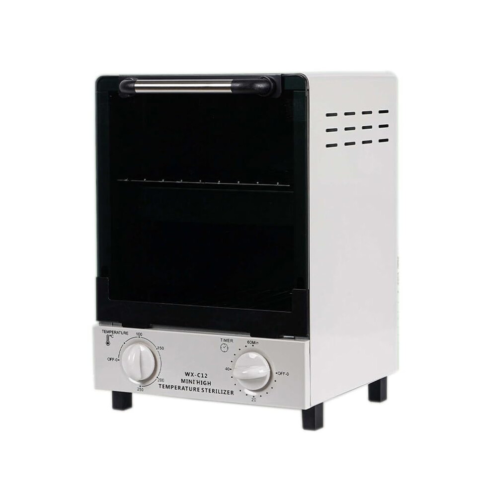 12L Nail Tool Sterilizer with Adjustable Temperature, DualLayer Nail Salon Disinfection Cabinet
