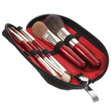 Makeup Brush Set with Soft Wool Bristles, DualEnded Travel Size Face Brushes for Blush and Contour
