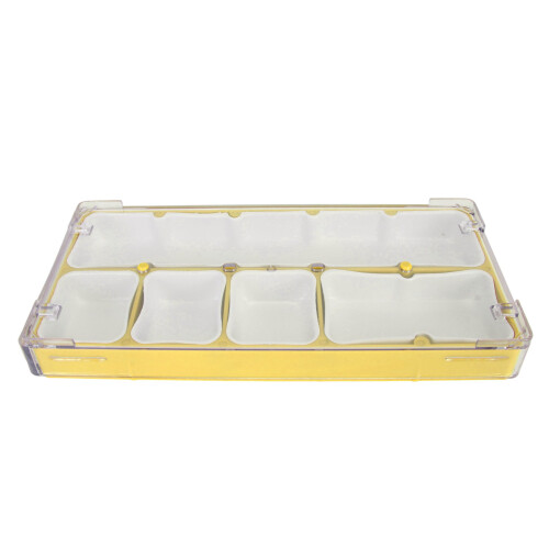 Stackable Acrylic Watch Parts Box 5 Compartments for Repair Tools Yellow 1