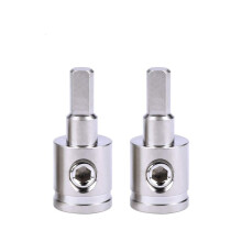 Car Audio Wire Reducer 1/0 to 4 Gauge Adapter 2 Pack Brass Nickel Plated for Amplifier