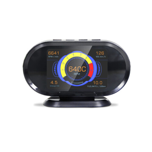 Car HUD Display with OBD2 Scanner, 5.8' LCD Speedometer, Engine Data and Overspeed Alerts