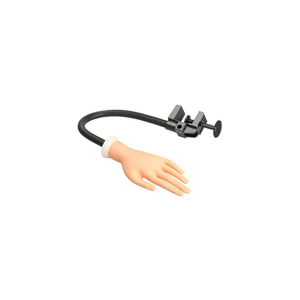Practice Nail Hand with Stand, Realistic Soft Reusable Model, Flexible Finger Joints for Nail Art