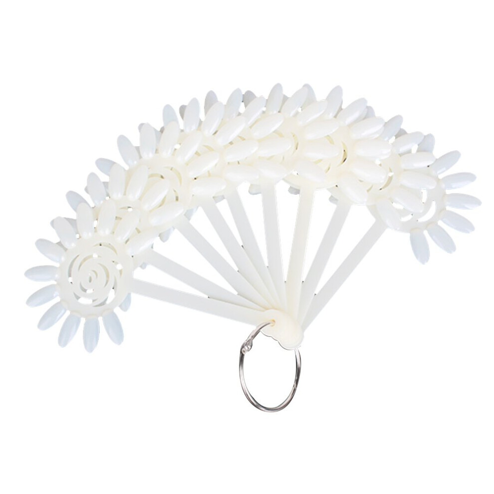120 Tips Nail Art Display Fan Board Flower Stick Swatch Set for Polish Practice Wheel