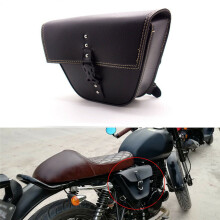 Motorrad-Seitentasche aus Kunstleder für ATV & Café Racer 15L Robust Schwarz