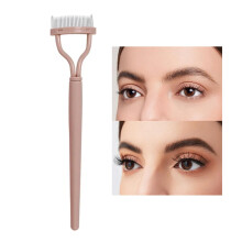 Eyelash Comb Mascara Applicator with Ergonomic Semicurved Steel Teeth for Clump Lash and Brow Grooming
