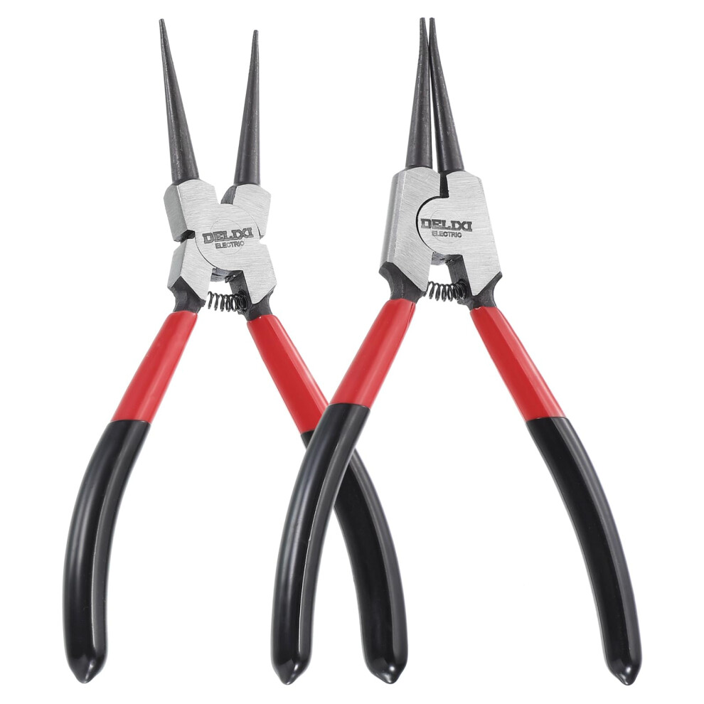 2Pcs Snap Ring Pliers Set 7 Inch Crv Internal And External Circlip Pliers With Straight Jaw Tips 9169991689432