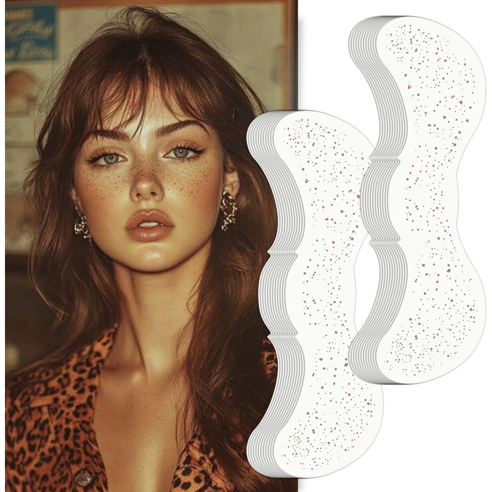 Brown Glitter Freckle Stickers 24Pcs Face Glitter Tattoos For Women Festival Ready Longlasting Sparkle