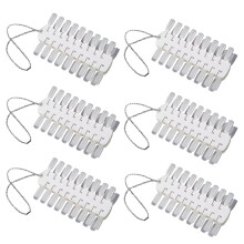 6 Sets 216 Tips Double Layer Nail Color Display Chart with Chain for Nail Polish Swatch and Salon Use