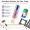 Cordless Automatic Hair Curler with Ceramic Barrel, Fast Heating Adjustable Temp, White 4