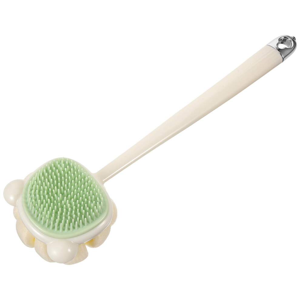 Long Handle Back Scrubber Shower Brush with DualSided Soft Bristles for Full Body Cleaning