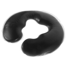 Silicone Face Massage Pillow with Ergonomic UShaped Neck Support for Spa and Beauty Salon Black
