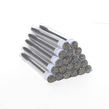 Disposable Eyelash Extension Brush 20 Pack with Black Spoolie and Gray Druzy Lid in Test Tube