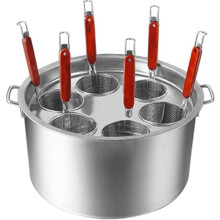 Stainless Steel 5in1 Pasta Cooker Pot with Strainer and Steamer Basket for Induction and Gas Stoves
