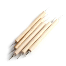 5 Pieces Double Ended Nail Art Dotting Pen Set with MultiSize Tips for Manicure Pedicure