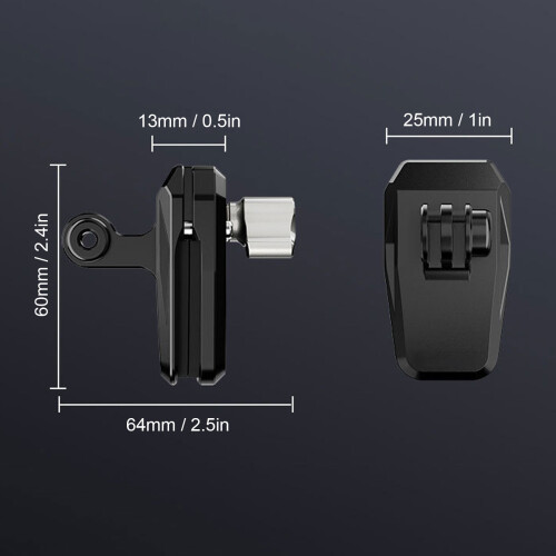 Clip di montaggio sul parabrezza per action camera 4 e 5 1