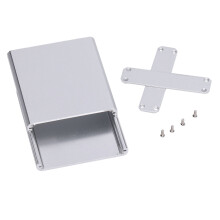 Boîte de jonction électrique en aluminium 16x67x75mm argentée