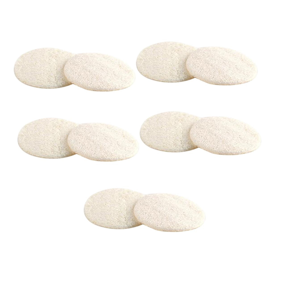 10pcs Natural Loofah Face Scrubber Pads Gentle Facial Exfoliating for Deep Cleansing and Makeup Removal