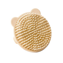 Soft Silicone Baby Bath Brush and Scalp Massager for Newborns with NonSlip Grip Bear Design