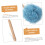 Bath Sponge with Long Handle for Back Scrubber Shower, Soft Mesh Loofah for Gentle Exfoliation 4