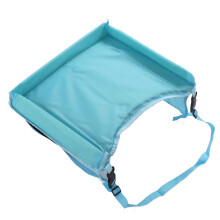 Vassoio per Auto Impermeabile per Bambini per Viaggi, 40x34cm, Blu