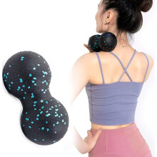 Peanut Massage Ball EPP Foam Roller for Deep Tissue Muscle Relief and Myofascial Release Black+Blue