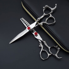 Hair Cutting Scissors 6 Inch Japanese Steel with Ergonomic Dragon Handle for Salon and Barber Use