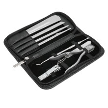Professional Stainless Steel Pedicure Kit 8Pcs MultiFunction Foot Care Tools with Storage Bag