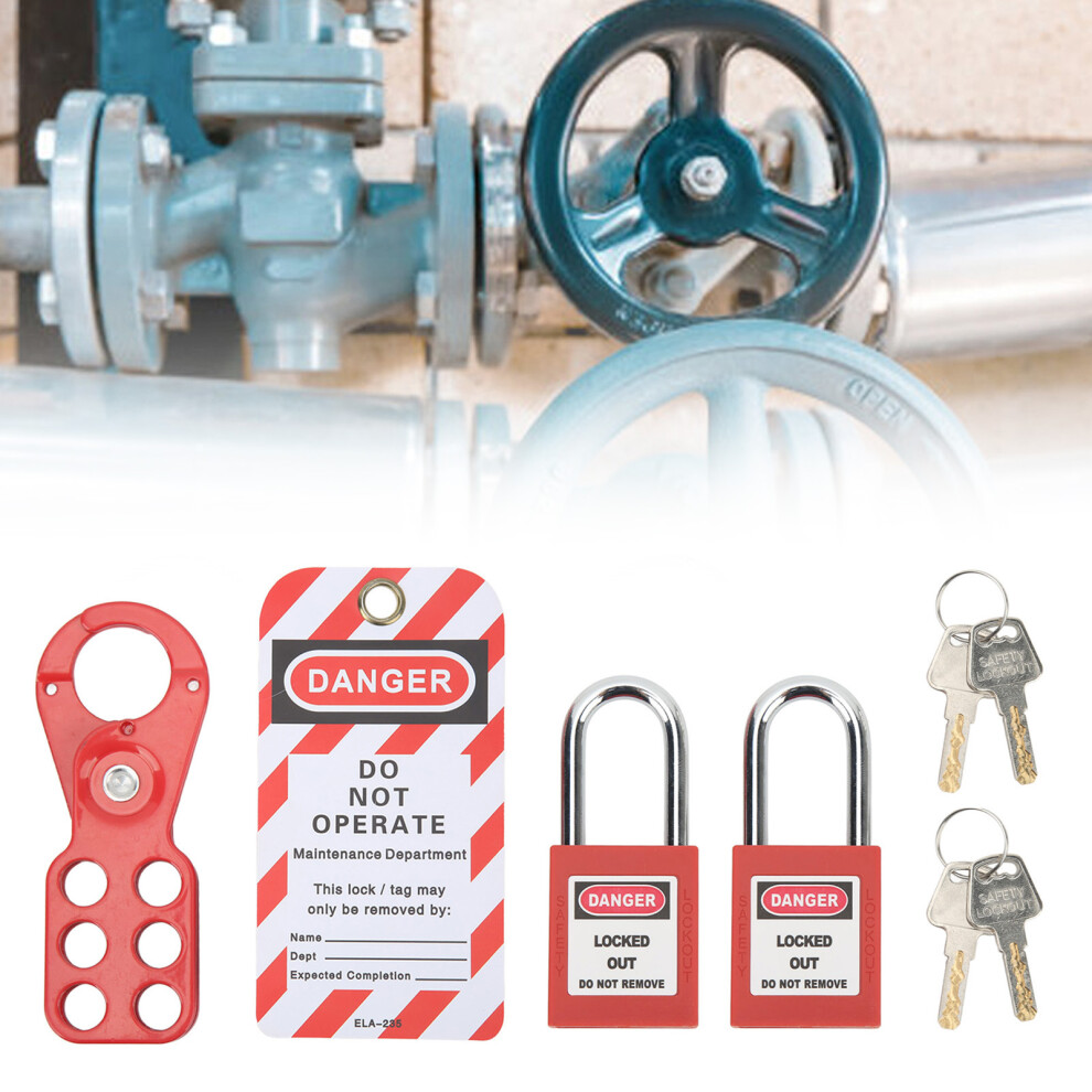Lockout Tagout Kit With Steel Padlock, 1In/25Mm Shackle 6901383516444