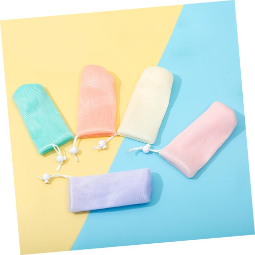 Soap Saver Bag 6Layer Mesh Exfoliating Pouch for Shower Bar Soap, Maximizes Usage, 5 Pack 2