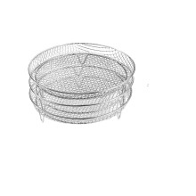 3Tier Air Fryer Rack for Oven, 304 Stainless Steel TripleLayer Cooking Rack Round Design
