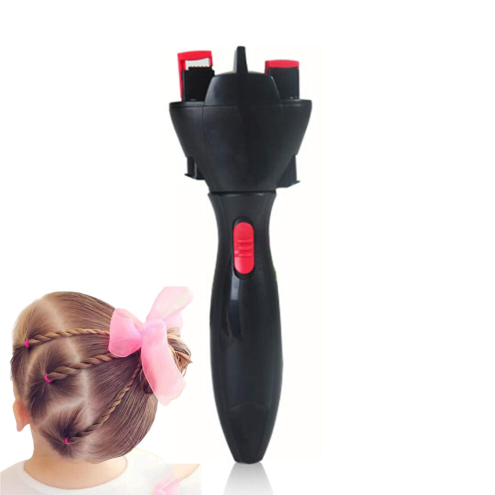 Automatic Hair Braider with 360 Rotation, Battery Powered Electric Hair Twister for Quick DIY Styling