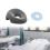 Face Down Massage Pillow with Memory Foam, Ergonomic Head Neck Support for Spa and Office, Grey 4