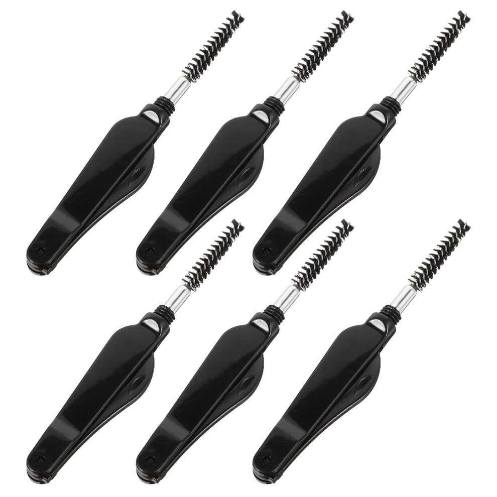6pcs Foldable Eyelash and Eyebrow Brush Set DualEnded Grooming Comb for Precise Brow Shaping