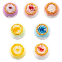 7PCS Natural Essential Oil Sea Salt Bath Bomb Gift Set for Women, Aromatherapy and Hydration