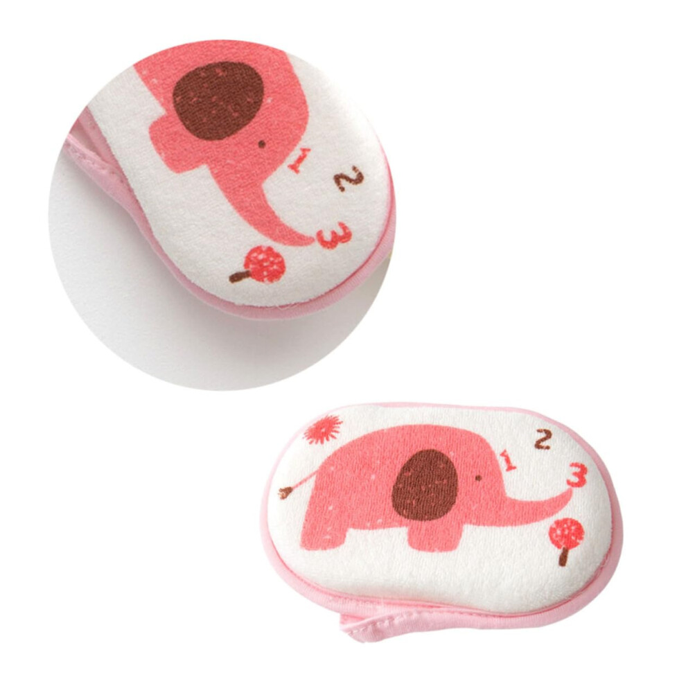 Baby Bath Sponge Natural Cotton Soft Texture for Gentle Newborn Skin Cleansing Random Color