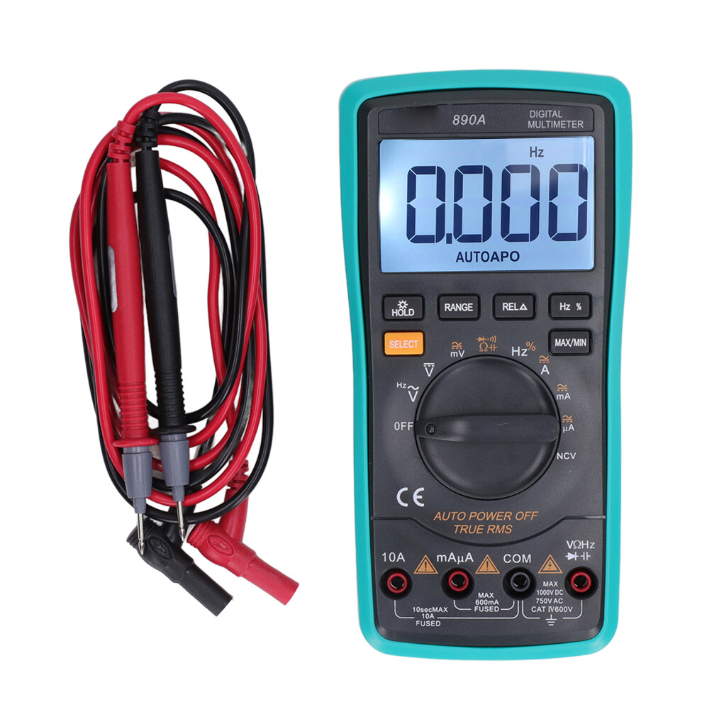 Continuity Testing Digital Multimeter Auto Ranging Voltage Tester Backlit Display Current Resistance Measurement Diode Testing Capacitance 9049227887774