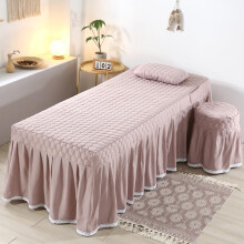 Massage Table Cover with Face Hole 70x190cm Spa Bed Skirt with Lace Breathable Full Coverage