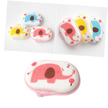 Baby Bath Sponge Soft Cotton Elephant Shape Gentle for Newborns Sensitive Skin Random Color