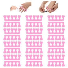 24PCS Heart Shaped Foam Toe Separators for Pedicures, Soft Spacers for Smudge Nail Painting