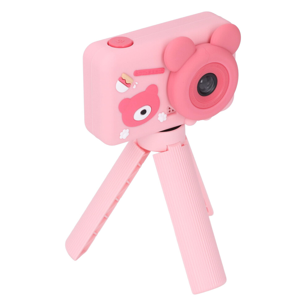 48Mp 1080P Dual Lens Selfie Vlogging Camera With Tripod, Pink 8771383633384