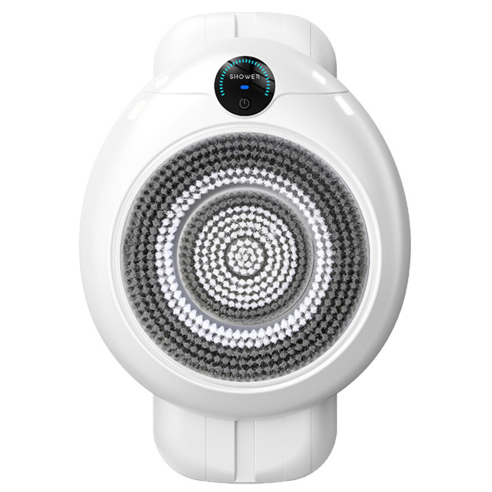 Electric Back Scrubber Wall Mounted with 360 Rotation, 3 Speeds, Rechargeable Shower Brush