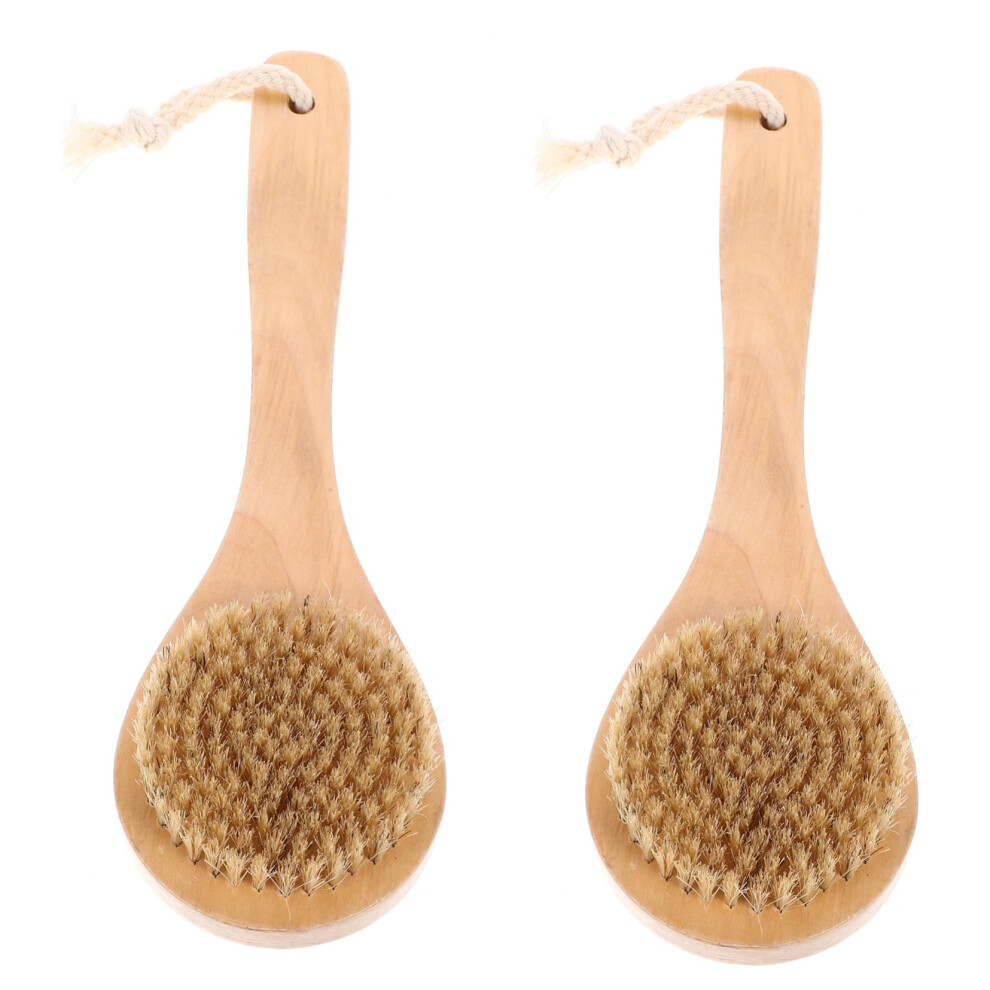 Bath Body Scrubber Set with Round Bristle Heads for Deep Cleaning and Gentle Massage Shower Use